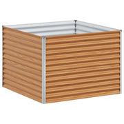 Fioriere | Cassetta per fiori | Letto rialzato da giardino 98 x 100 x 68 cm Acciaio zincato
