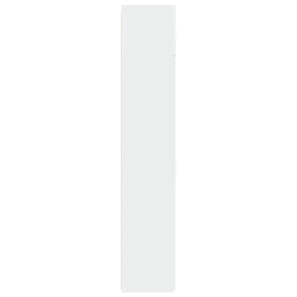 Mobile contenitore alto 70 x 42,5 x 225 cm multifunzionale design moderno bagno/camera da letto legno composito bianco 02_0055575