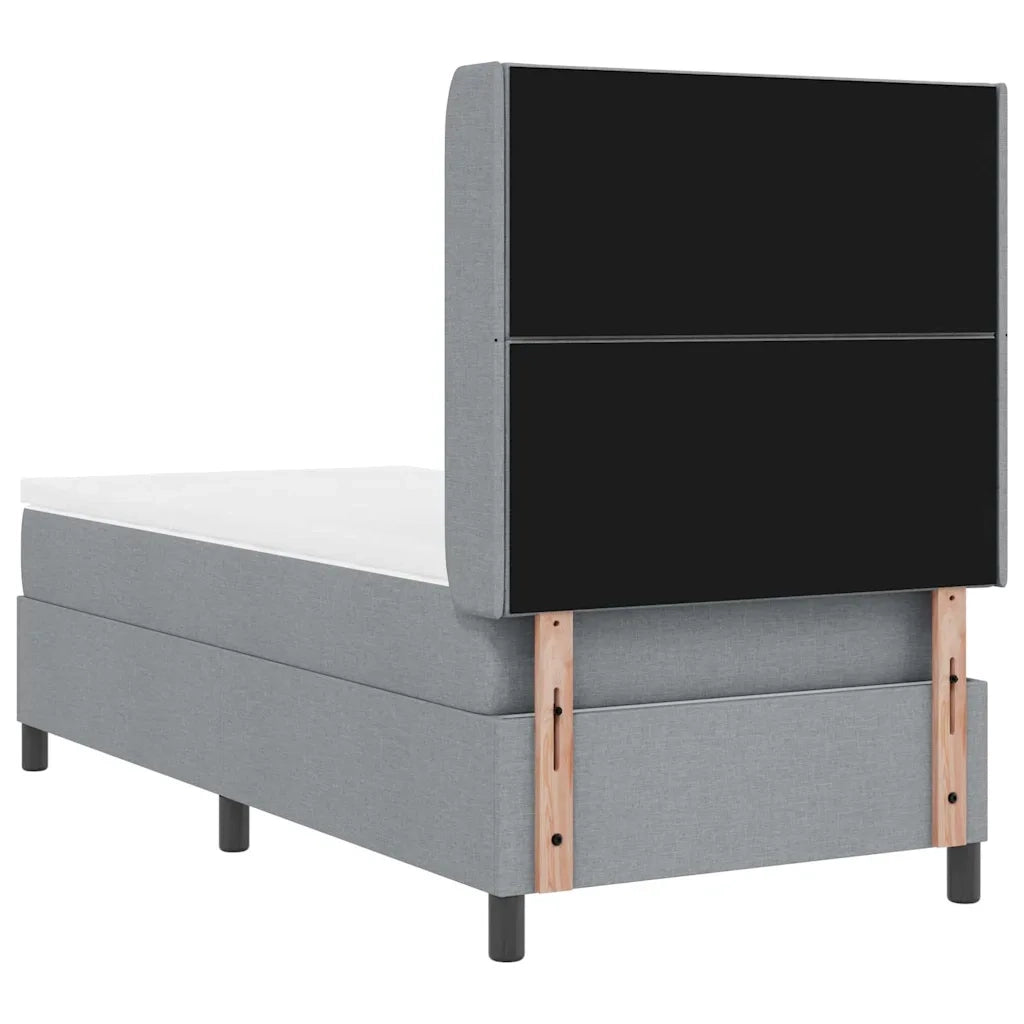 Letto a molle con materasso Grigio chiaro 90 x 200 cm Tessuto 3341686