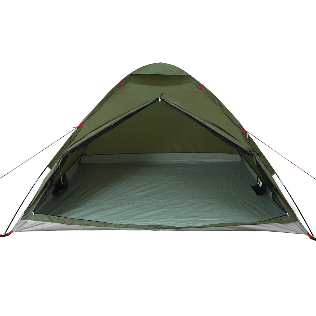Tenda da Campeggio a Cupola 4 Persone-Tenda per Escursionismo Verde Oliva Impermeabile 839356