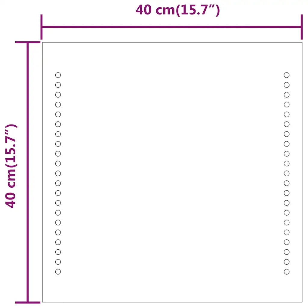 Specchio da Bagno con Luci LED 40x40 cm cod mxl 46746