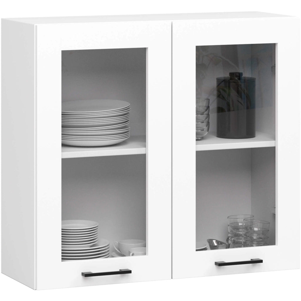 AKORD Set di Mobili da Cucina OLIWIA 180 cm Bianco 180 cm 7 porte 1 cassetto 180x46x203 cm