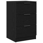 Comodino | Armadio da Notte | Mobiletto da notte Rovere Nero 40 x 65 x 65 cm Legno multistrato