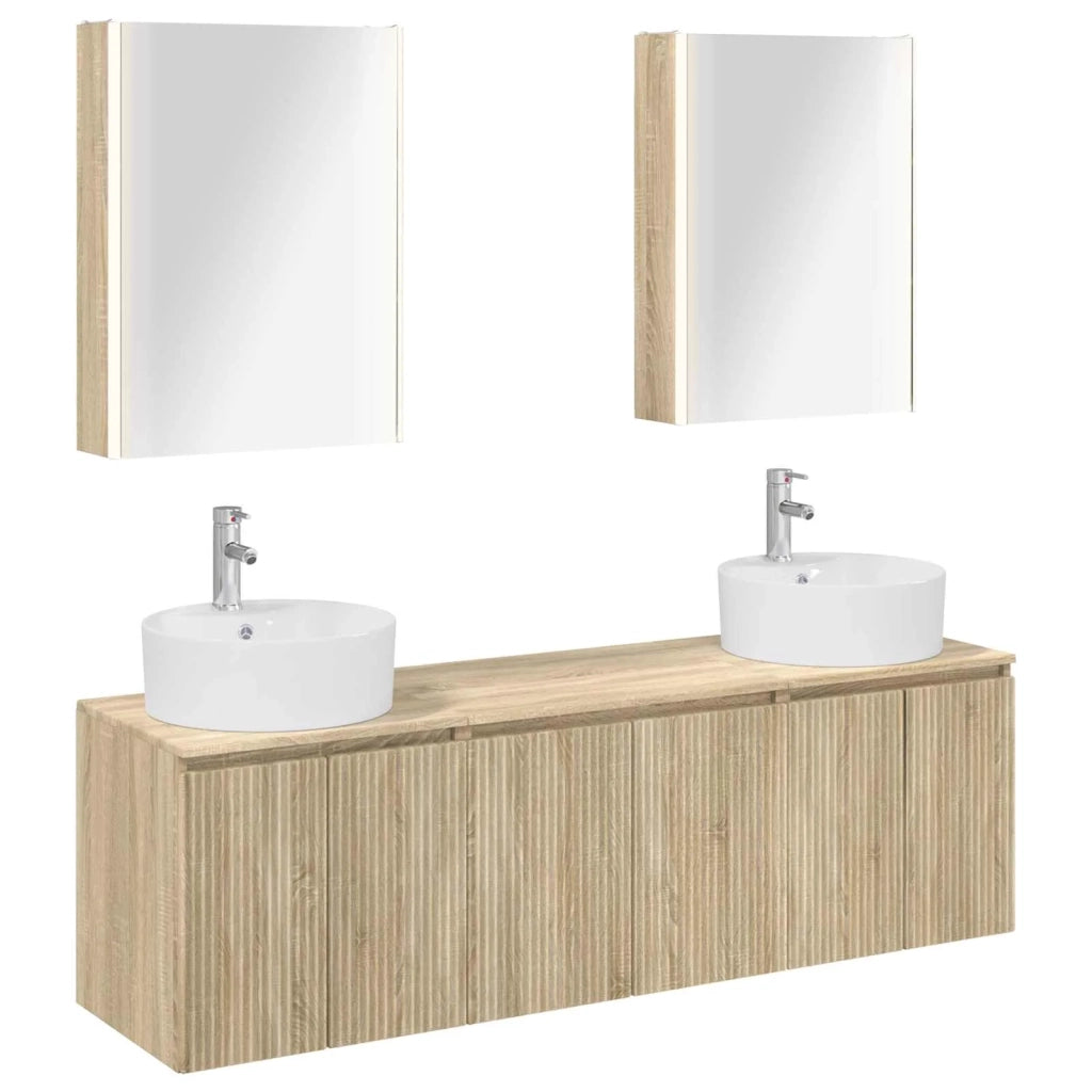 Set di Armadi da Bagno 5 pcs Rovere Sonoma Legno ingegnerizzato 3406449