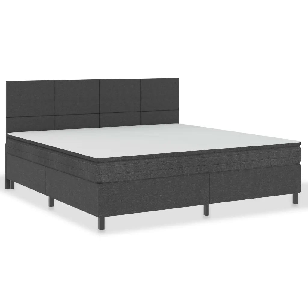Letto a Molle Grigio Scuro in Tessuto 200x200 cmcod mxl 120339