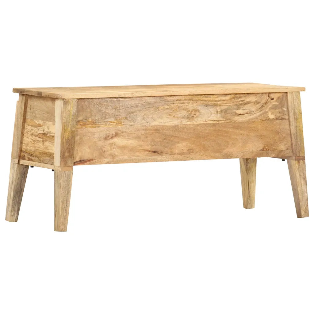 Cassa Portaoggetti 99x35x48 cm in Legno Massello di Mango 286462