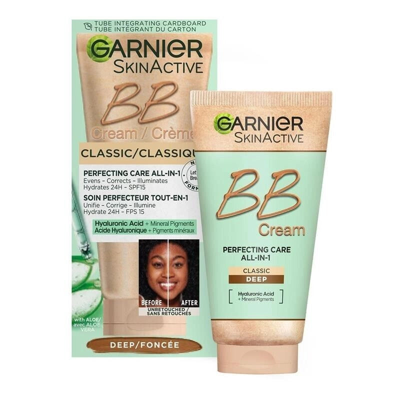GARNIER BB CREAM PER PELLE UNIFORME E IDRATATA CON ACIDO IALURONICO ALOE E PIGMENTI MINERALI SPF 15-SCURA