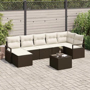 Set di divani 8 pcs Marrone polyrattan 3346478