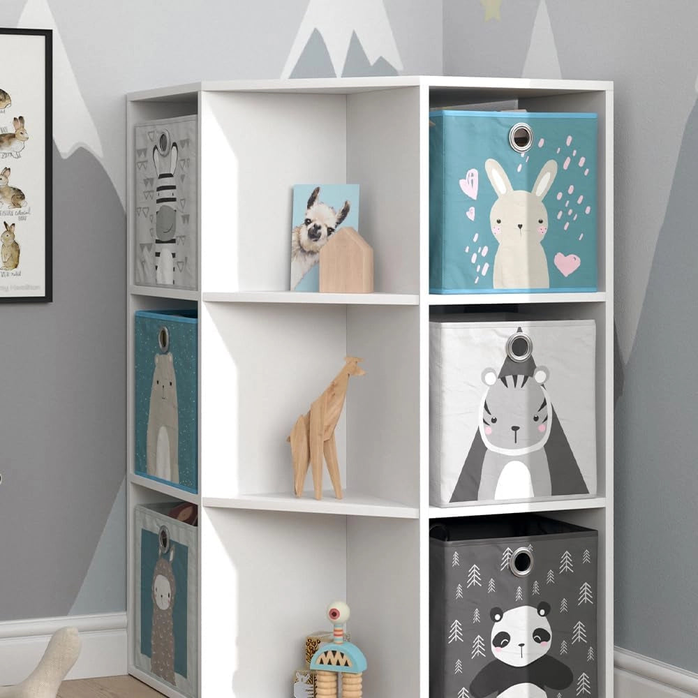 Scaffale per bambini Luigi, Bianco, 64 x 107.8 cm, combinabile per riporre giocattoli e libri
