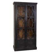Vetrina in legno nero 100x45x204h