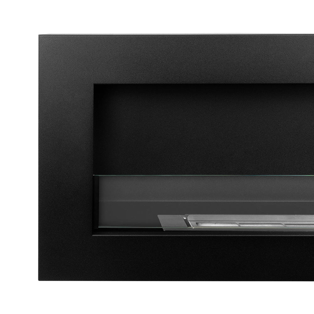 Camino a Bioetanolo da Parete 120x15x41 cm Siena 120 Nero