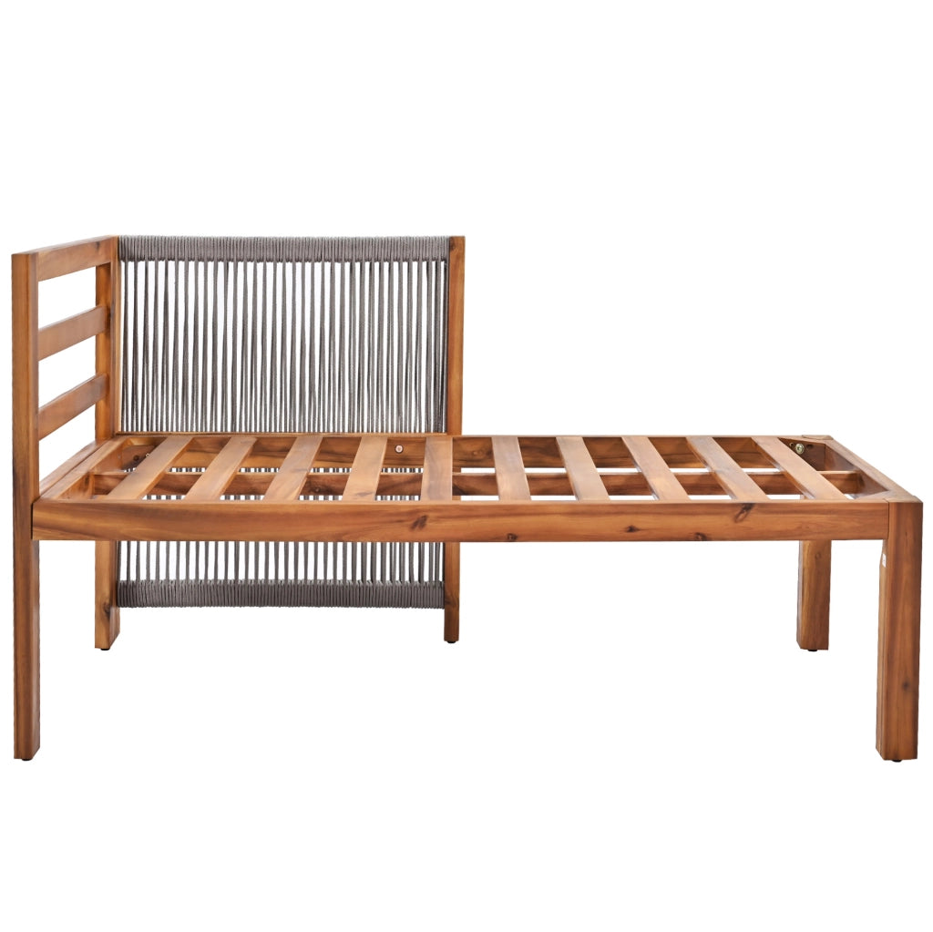 Set salotto da giardino 175x58x80 cm; intreccio a mano con cuscini sfoderabili; legno grigio