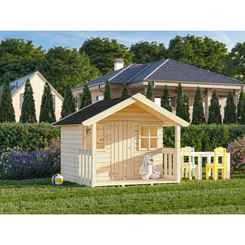 Casetta gioco bambini in legno 180x112 cm Felix con pavimento incluso  Esterni da Vivere