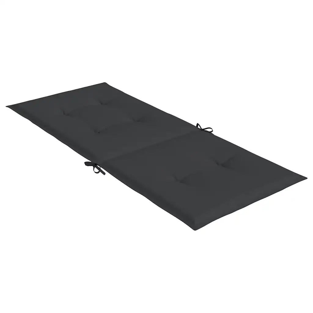 Cuscini per Sedie 2 pz Neri 120x50x3 cm in Tessuto 47538