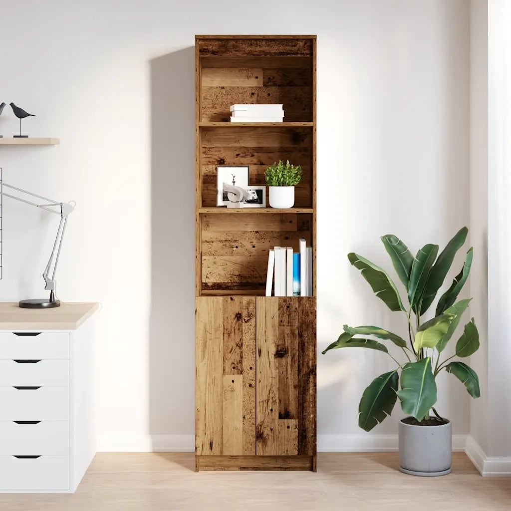 Credenza-Buffet-Armadio da cucina Legno Antico 50x35x180 cm in Legno Multistrato