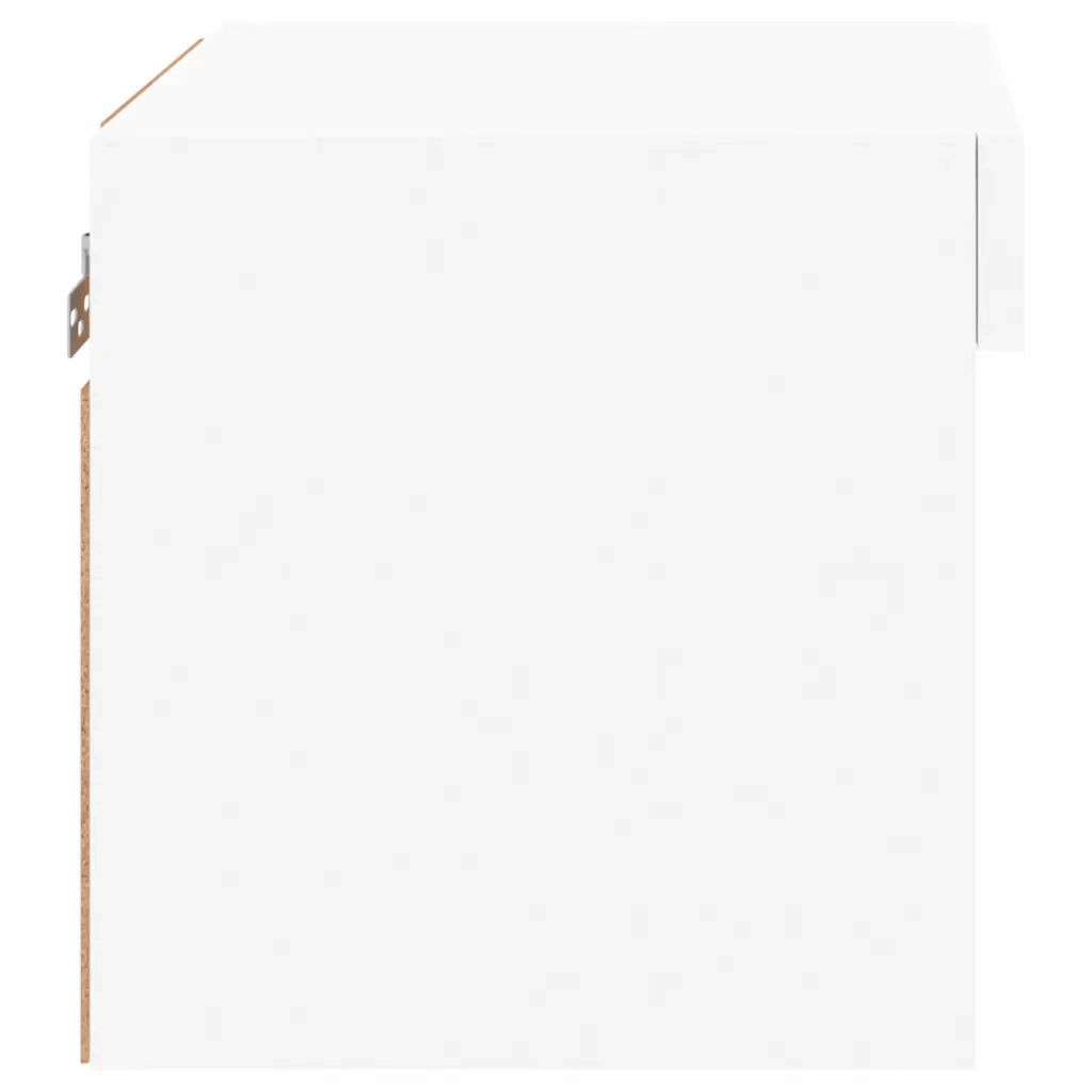 Comodino con Luci LED a Parete Bianco 837113