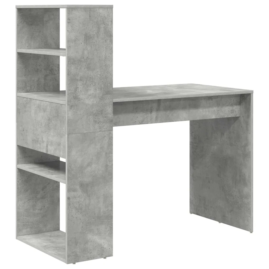 Scrivania | Tavolo da Ufficio Grigio cemento 113 x 54 x 120 cm Legno multistrato