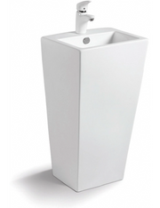 MARAIS lavabo totem rettangolare 83x44x38 cm in porcellana