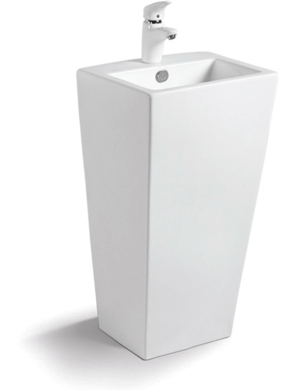 MARAIS lavabo totem rettangolare 83x44x38 cm in porcellana