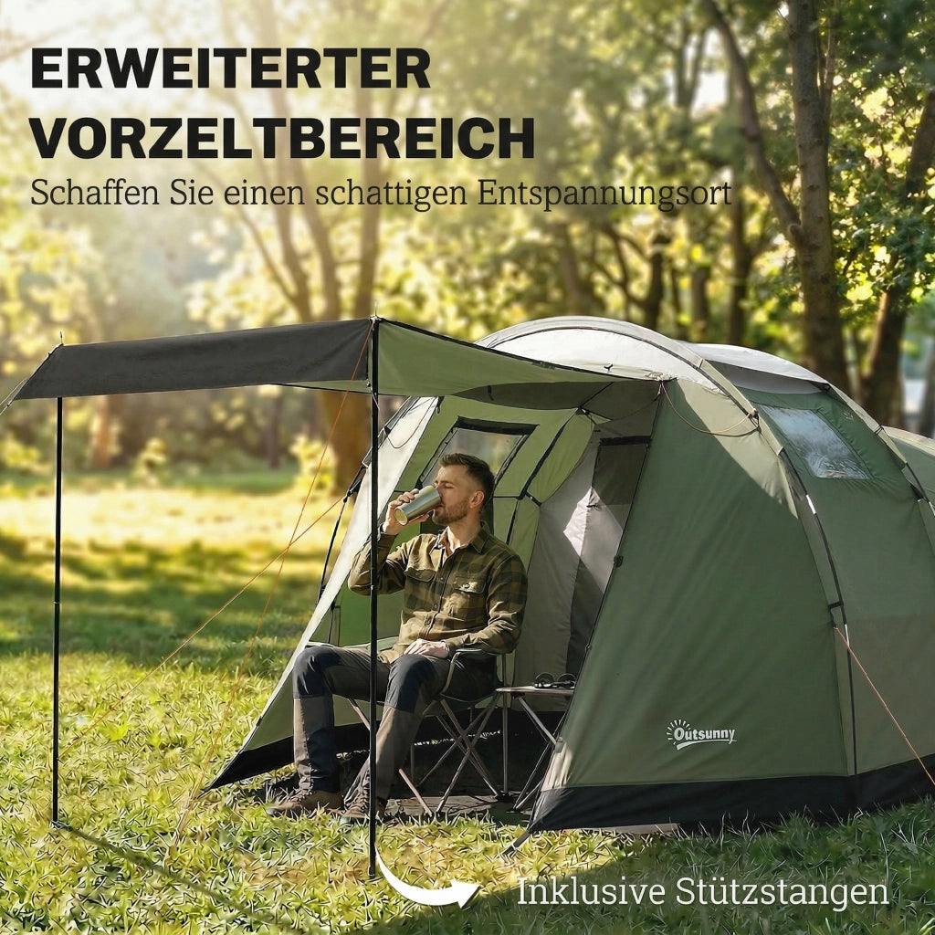 Tenda da campeggio familiare 3-4 persone ¨C zephmum ¨C Verde 3000mm impermeabile