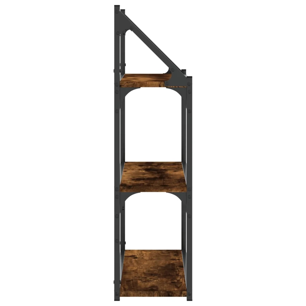 Scaffale Parete | Ripiano a parete | Mensola a parete 3 Ripiani Rovere Fumo 60x21x78,5 cm Multistrato