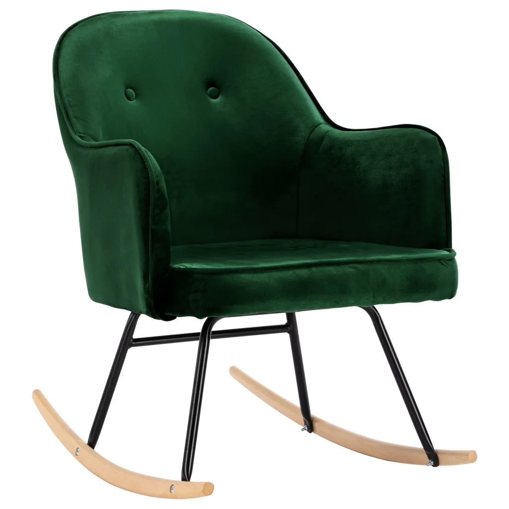 Sedia da Pranzo Verde Scuro in Velluto CFW5516320