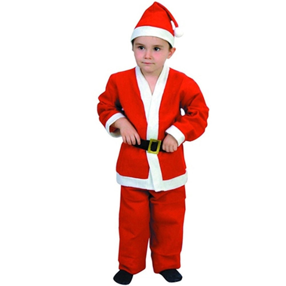 Trade Shop - Costume Bimbo Babbo Natale Tg Unica 1-3 Anni Vestito + Cappello -