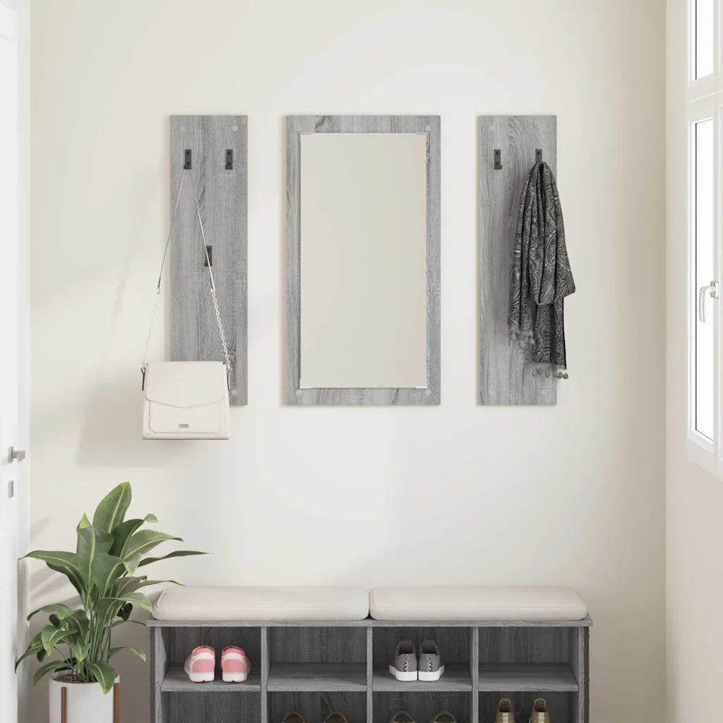 Appendiabiti a muro A parete Grigio Sonoma 96 x 1,5 x 90 cm 874536