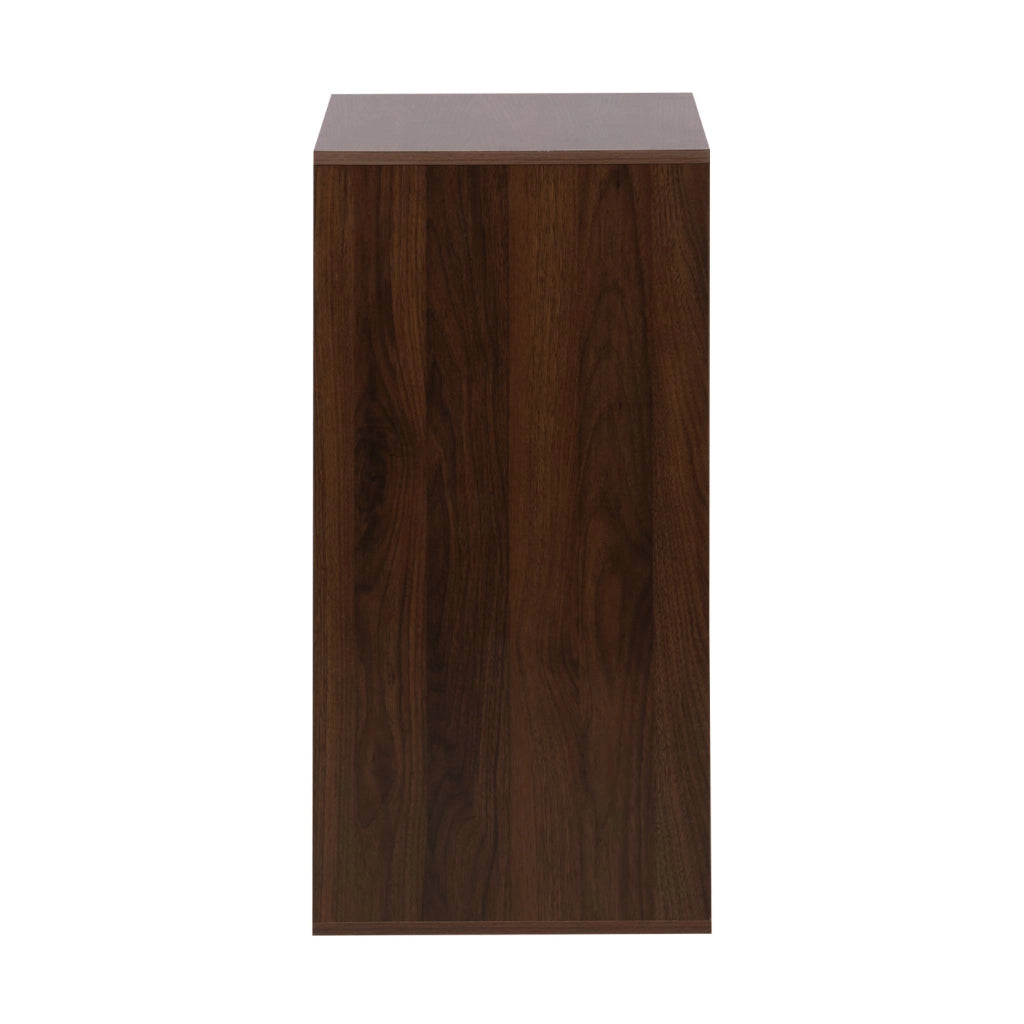 Modulo di stoccaggio decorativo in legno 3 cassetti, noce