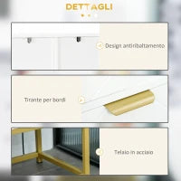 kleankin Mobiletto Bagno Moderno con Armadietto, Cassetto e Mensola Regolabile, 60x30x120cm, Bianco