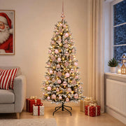 Albero di Natale artificiale con palline 210 cm 300 LED 3466652
