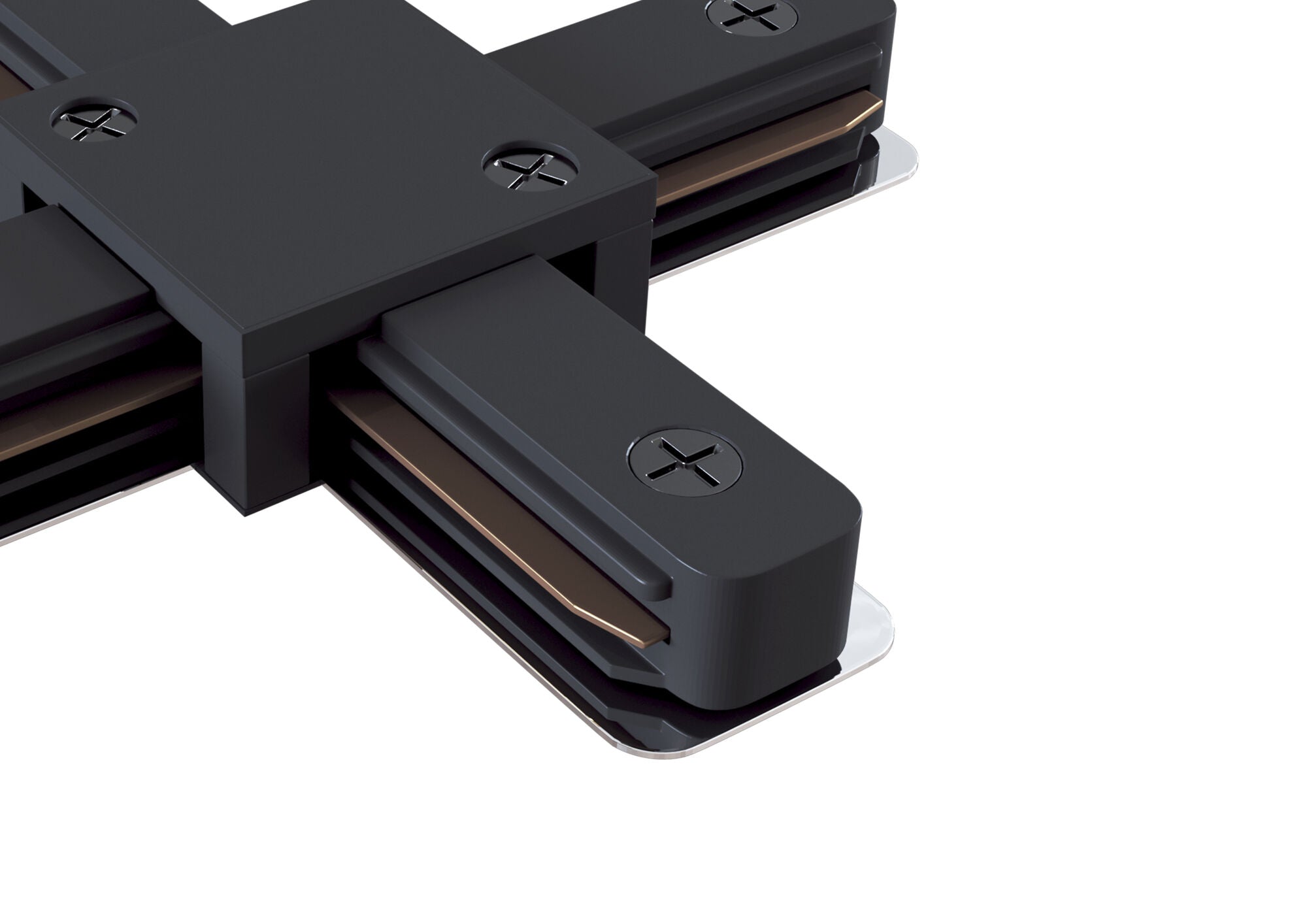 Connettore a X per Sistema Illuminazione a Binario Monofase Nero