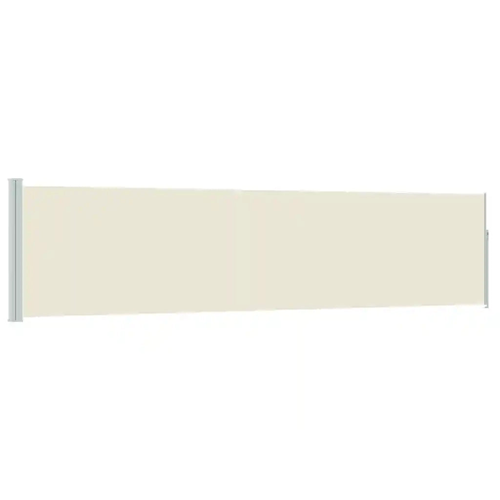 Tenda Laterale Retrattile per Patio 120x500 cm Crema 48389