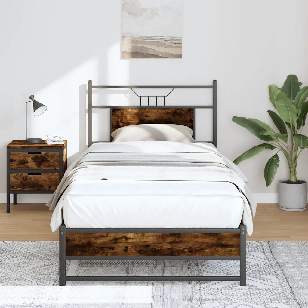 Giroletto senza Materasso Rovere Fumo 90x190 cm in Truciolato