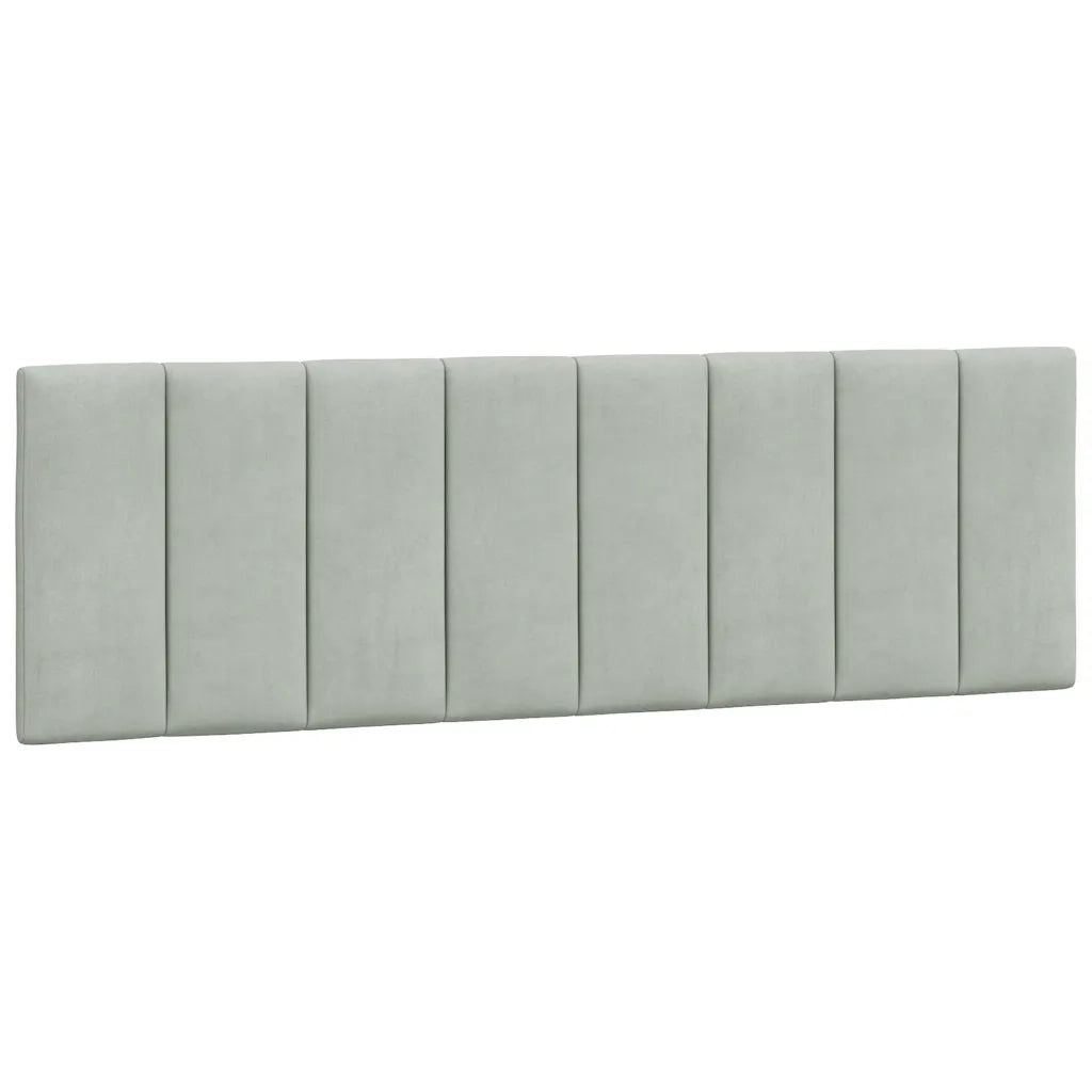 Giroletto con LED senza Materasso Hanko Grigio Chiaro 160x200 cm in Velluto 3213787