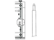 1pz asta telescopica curva per serratura triplice 91-01 - ø mm.18 (91-01) cod:ferx.fer214230