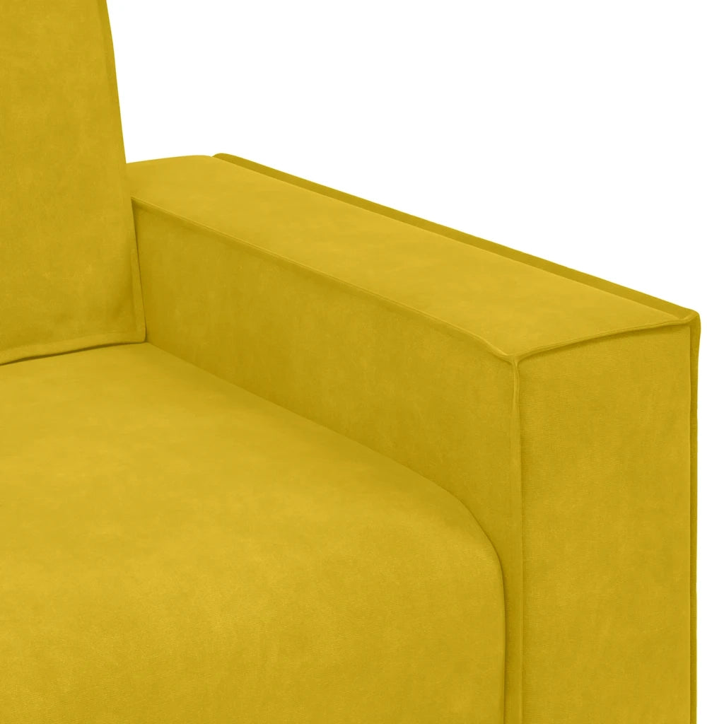 Divano Sedia-Poltrona-Sofa Relax Giallo 60 cm Velluto 671022