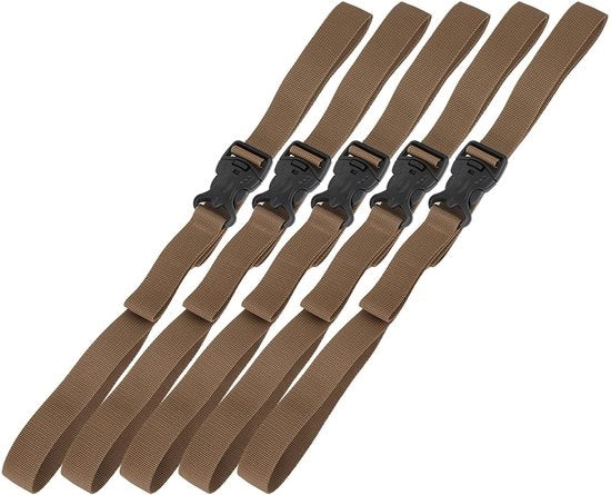 Sacchetto per bagagli 5 pezzi 135 x 25 cm - Cinturino di chiusura - Doppia chiusura a sicurezza - Materiale PP - Per accessori da campeggio - Leggero e duraturo