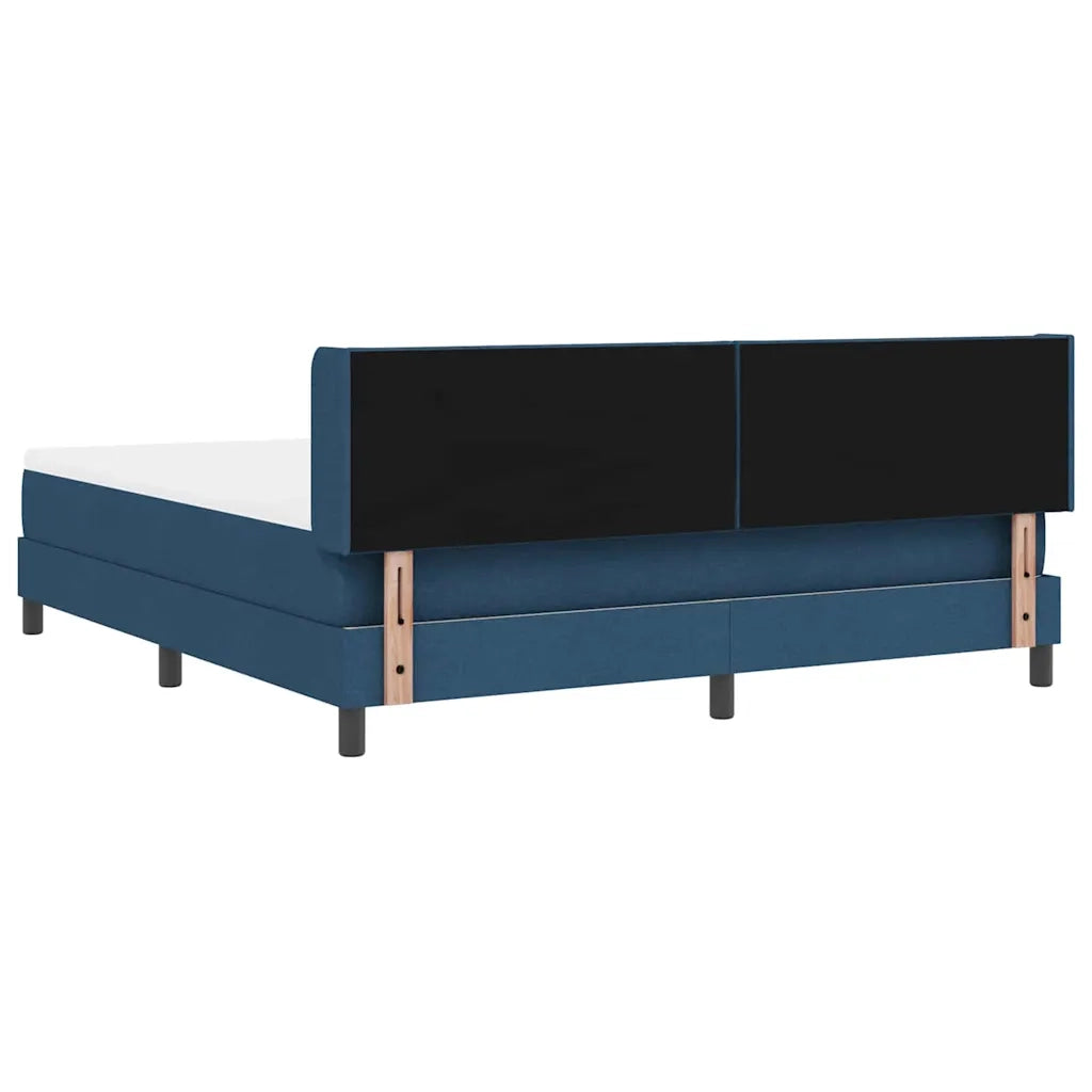 Letto a molle con testiera Blu 200 x 180 cm Tessuto 3341187