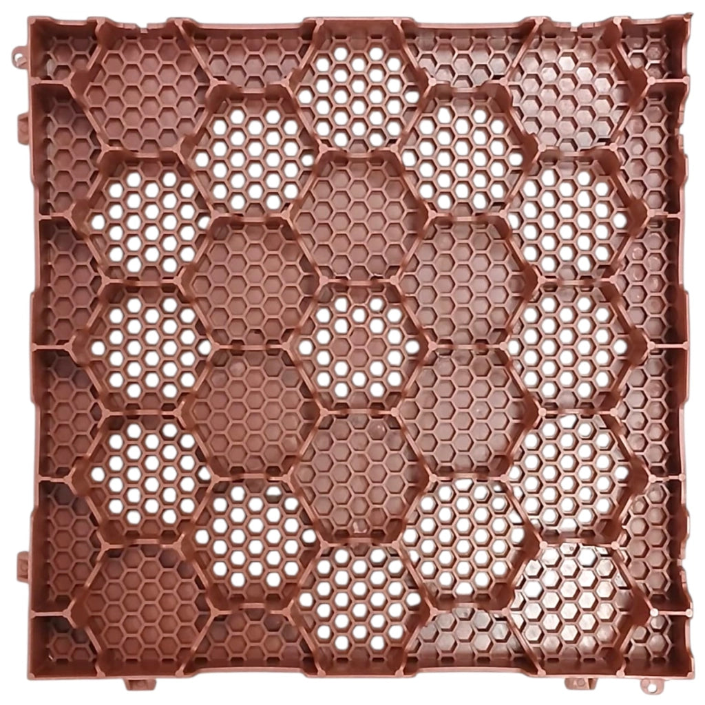 PIASTRELLA 40X40XH5CM ROSSA SEMIFORATA
