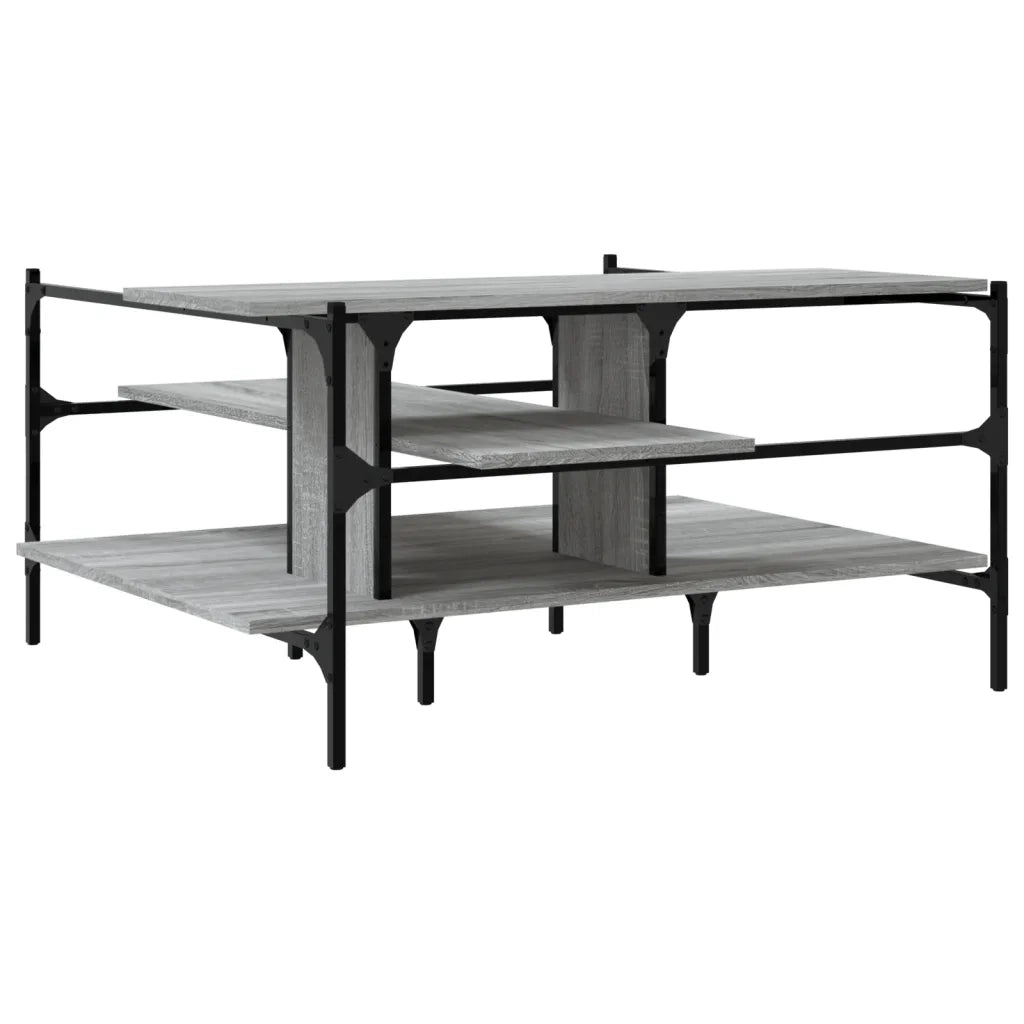 Tavolino Salotto Grigio Sonoma 100x100x48,5cm LegnoÂ Multistrato