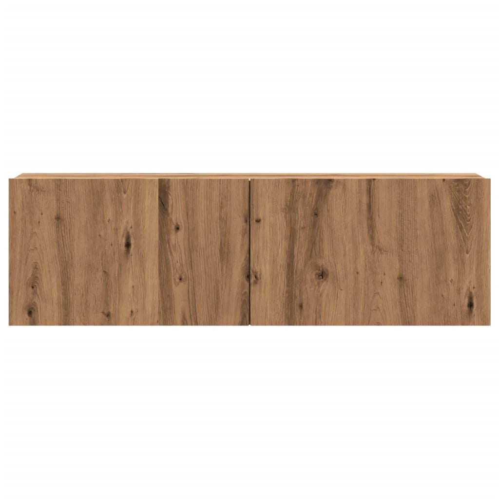 Mobile TV multimediale scaffale TV mobile TV credenza TV sala da pranzo soggiorno camera da letto da parete rovere lavorato a mano 100 x 30 x 30 cm legno ingegnerizzato marrone 02_0028116