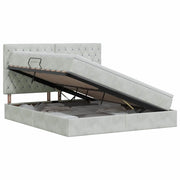 Letto con contenitore e materasso Grigio Chiaro 160 x 200 cm 3459639