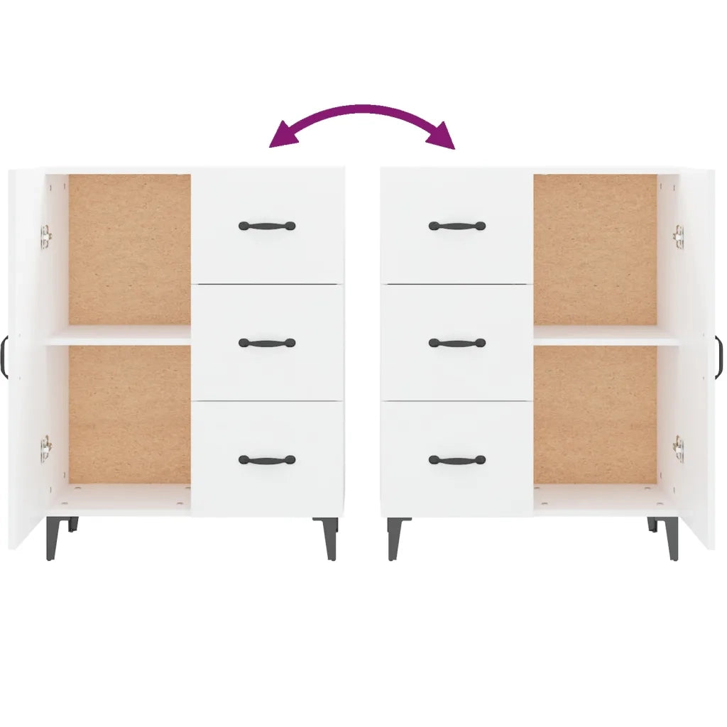 Credenza | Madia | Buffet da pranzo | Armadio da pranzo Bianca 69,5x34x90 cm in Legno Multistrato