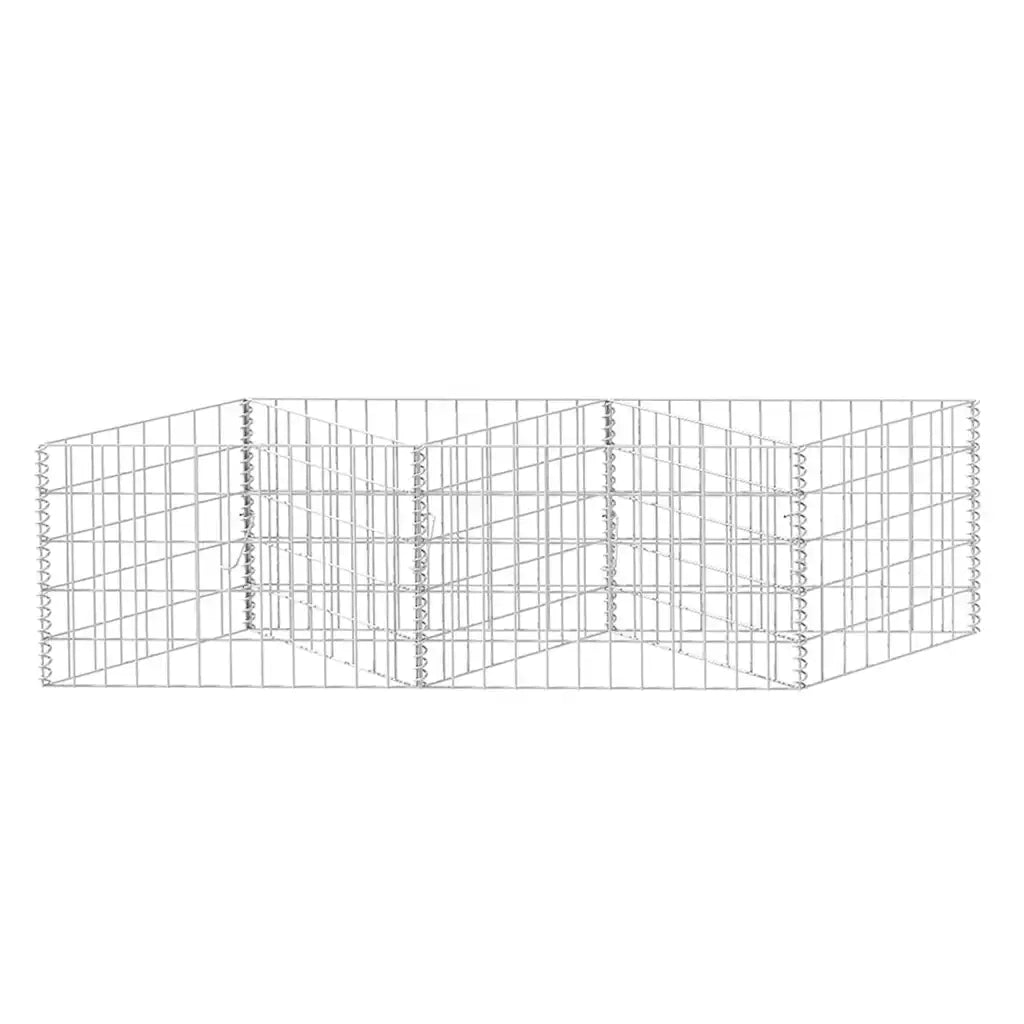 Gabbione in Rete in Acciaio Zincato 120x30x50 cm 142540