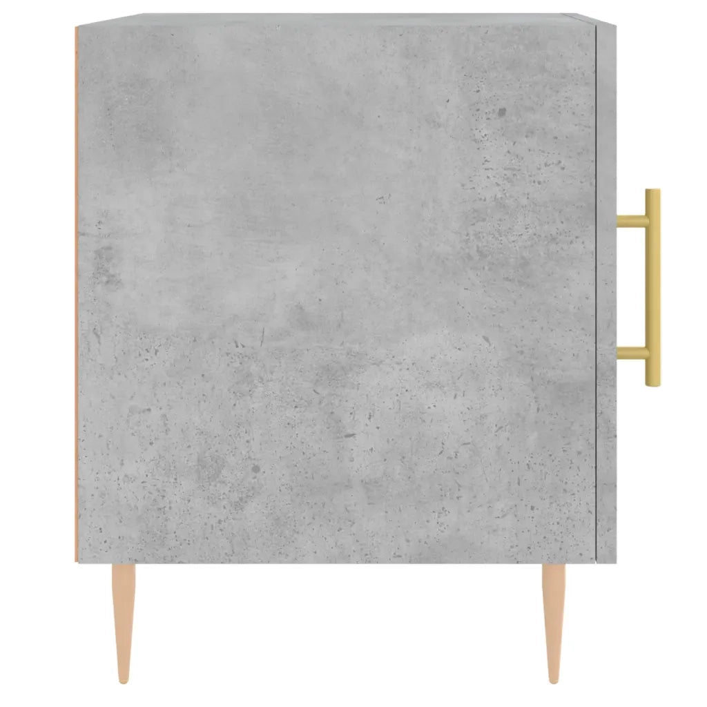 Comodini 2 pz Grigio Cemento 40x40x50 cm in Legno Multistrato