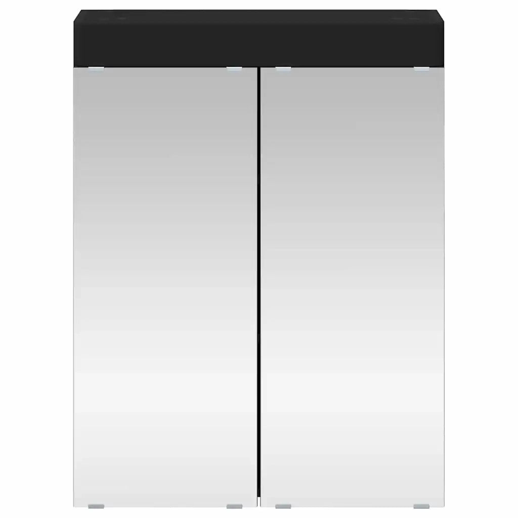 Mobiletto per specchio da bagno TULUM Nero 60 x 16,5 x 78 cm