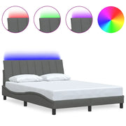 Letto matrimoniale | Letto per adulti | Giroletto senza Materasso Hanko Grigio Scuro 120x200 cm Tessuto