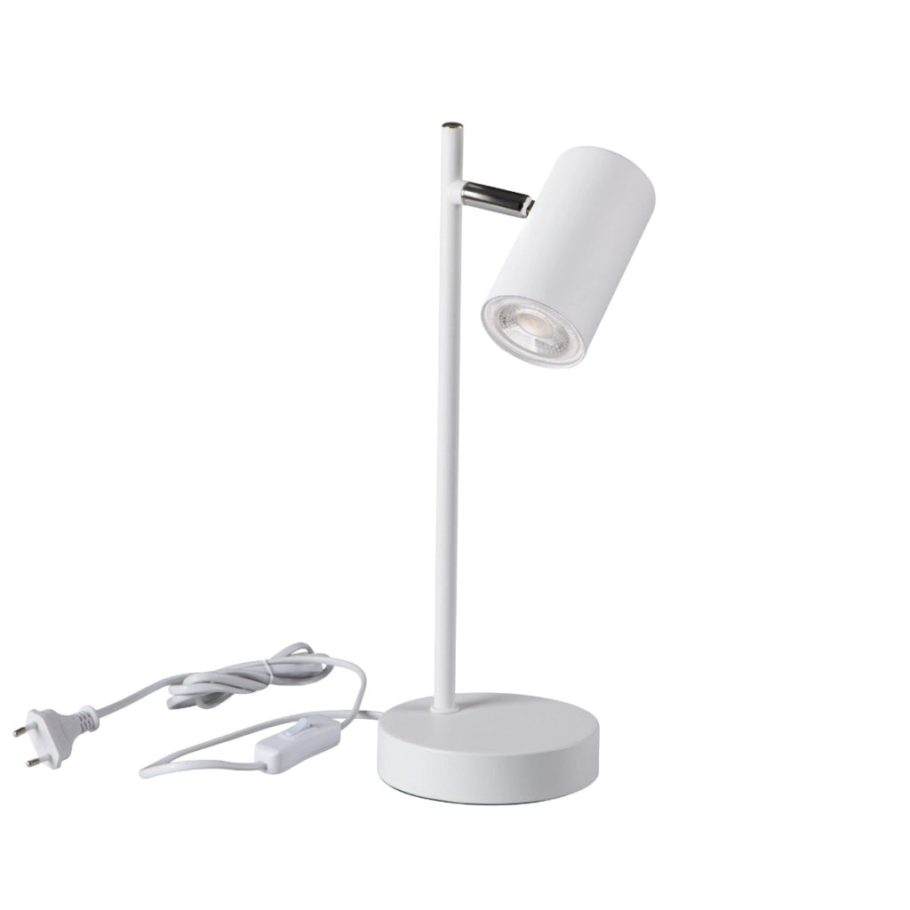 Lampada da tavolo bianca orientabile EVALO TL GU10 10W Kanlux