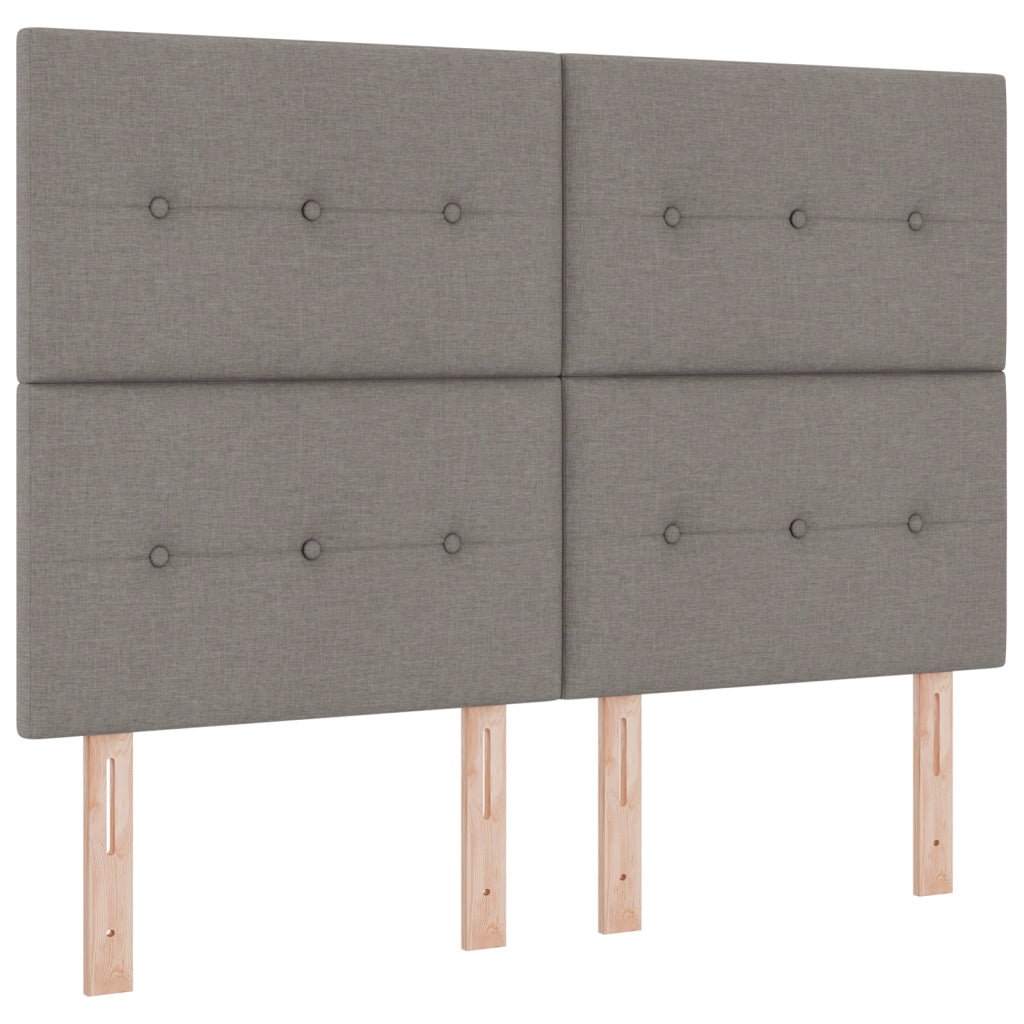 Testiera  Button Tufted Tortora 140 cm Tessuto